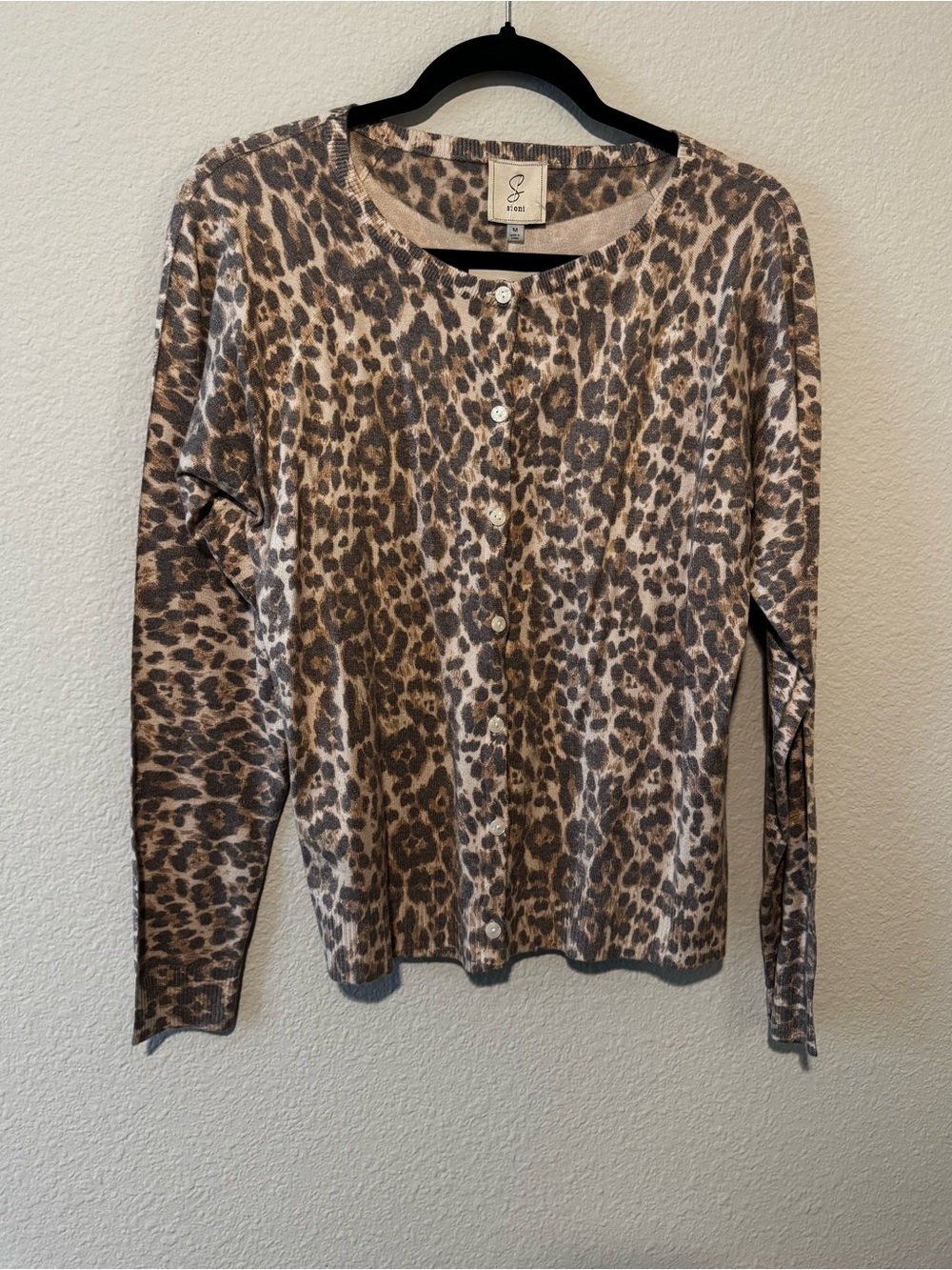 Sioni Leopard Print Button cardigan